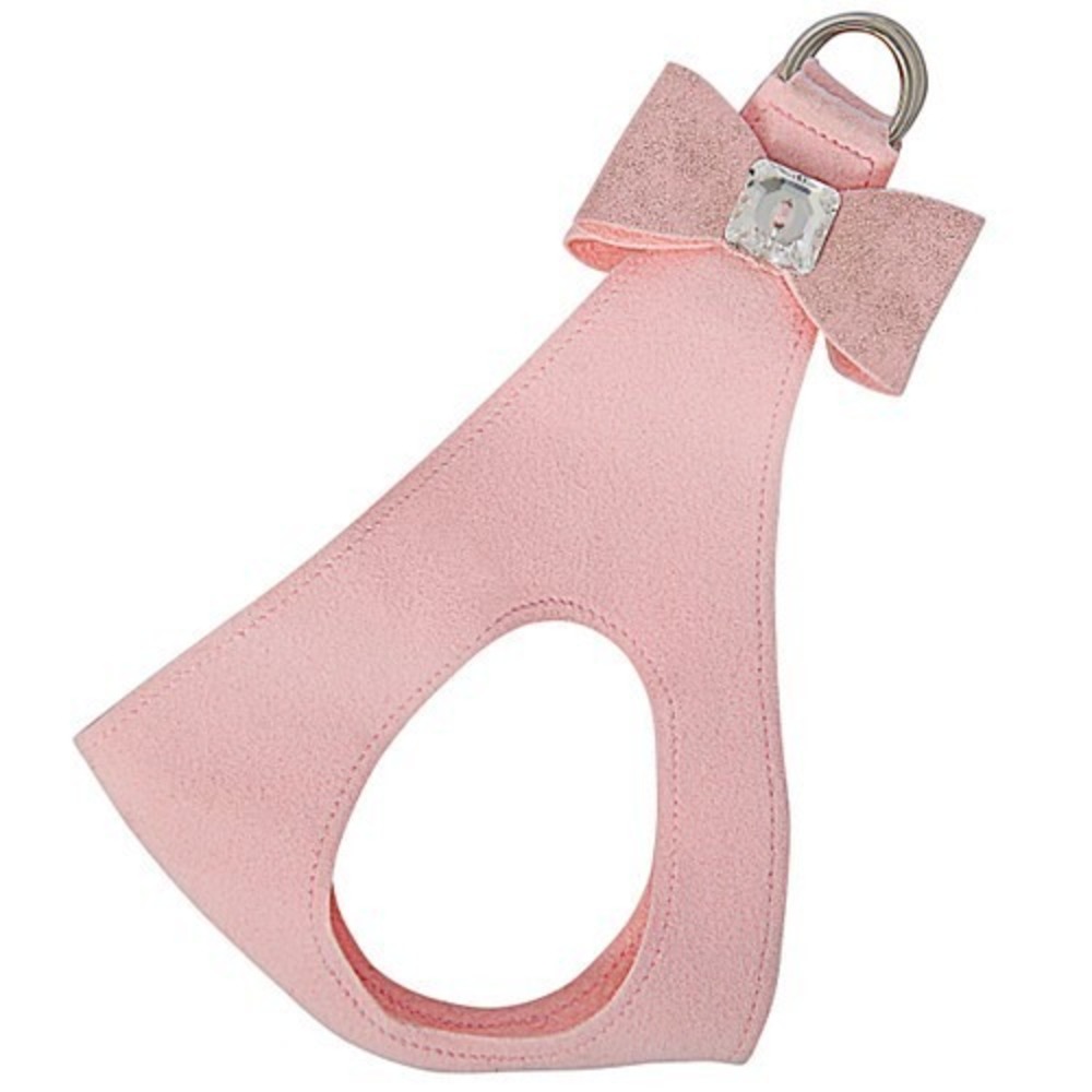 NEW Susan Lanci Glitzerati Big Bow Step In Harness Pink Swarovski S RETAIL $123